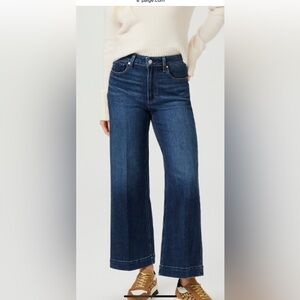 PAIGE Anessa Women's Flare & Wide Leg Jeans - Dark Blue